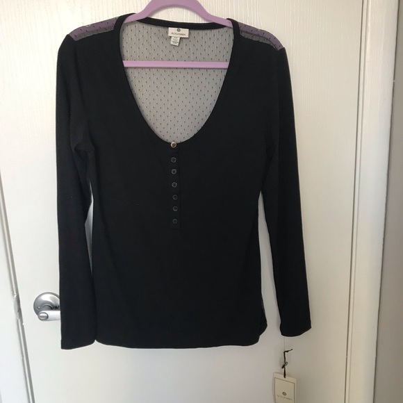 Altuzarra For Target Tops - ALTUZARRA x Target Lace Back Black LS Tee L NWT